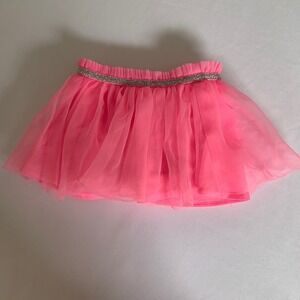 Garanimals Pink Tulle Ruffle Skirt Baby Girl 6-9 Months Sparkle Waist Fairycore